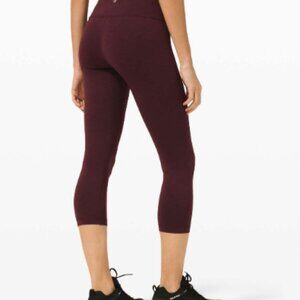 Lululemon Wunder Train 6 High-Rise Crop 21" Heathered Cassis